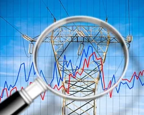 Graph about energy production - concept