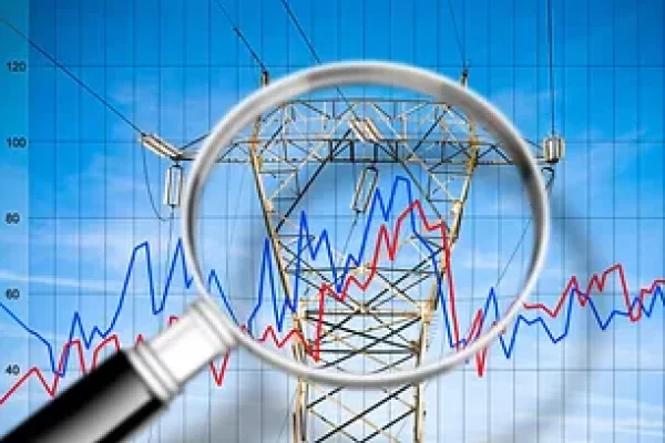 Graph about energy production - concept